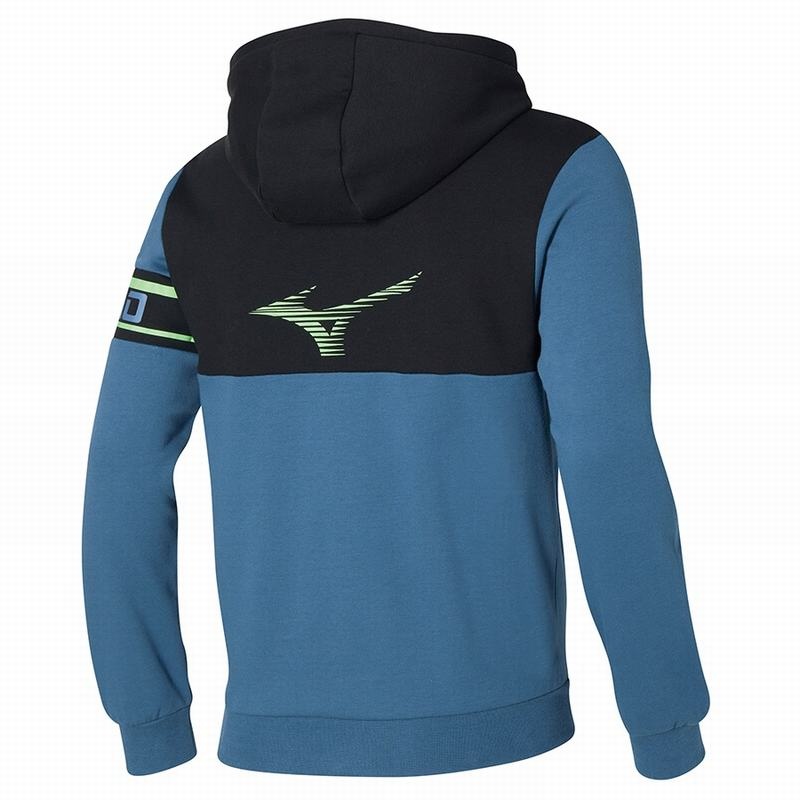 Kurtki Męskie Mizuno Athletics Sweat Niebieskie | Polska M0139NH