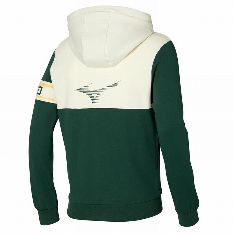 Kurtki Męskie Mizuno Athletics Sweat Zielone | Polska M5071XC