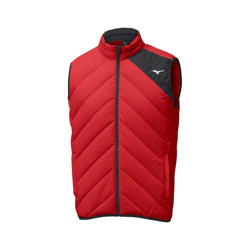 Kurtki Męskie Mizuno Breath Thermo Move Down Gilet Czerwone | Polska M7586PK