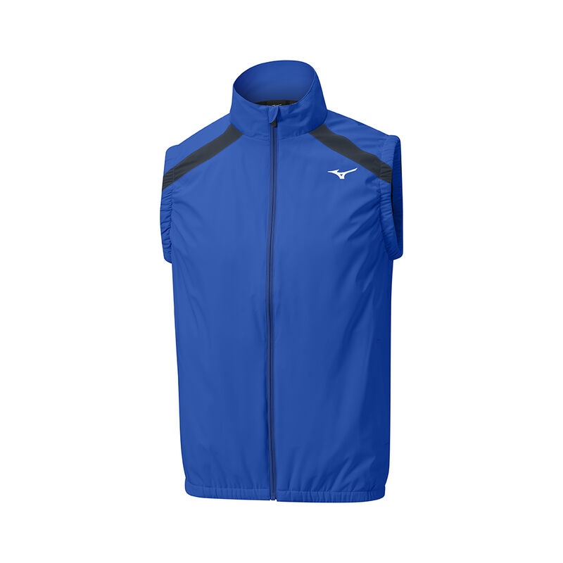 Kurtki Męskie Mizuno Breath Thermo Move Tech Gilet Niebieskie | Polska M0125PL