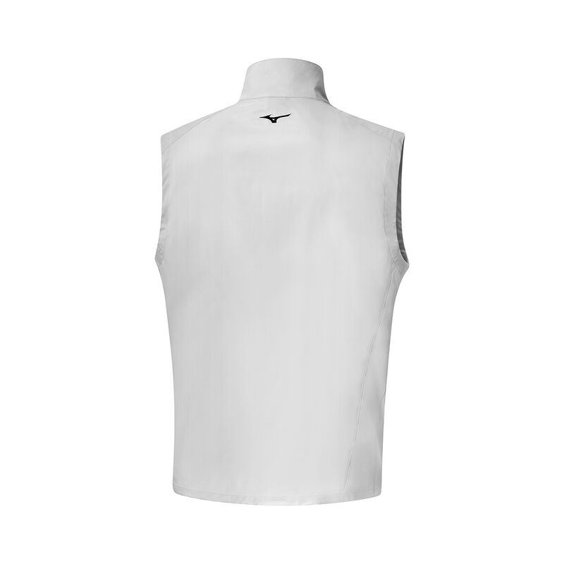 Kurtki Męskie Mizuno MT Drizzle Vest Białe | Polska M0584VF