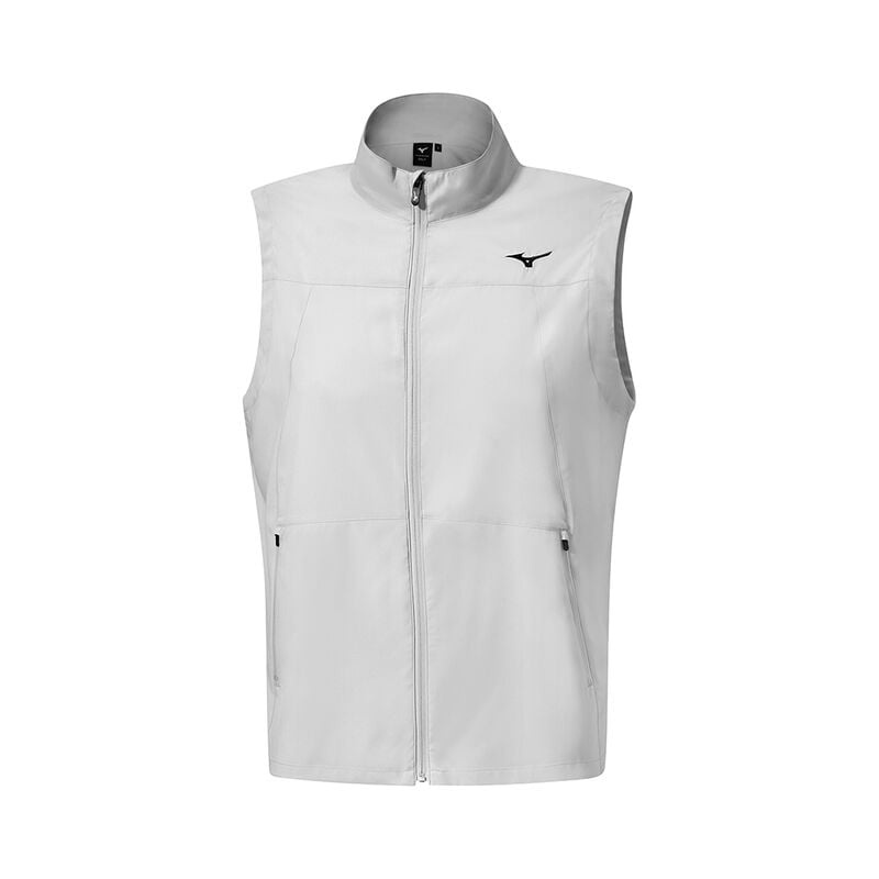 Kurtki Męskie Mizuno MT Drizzle Vest Białe | Polska M0584VF