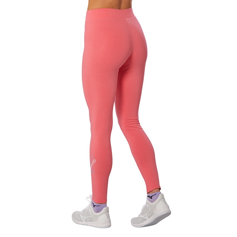 Legginsy Damskie Mizuno Athletics Różowe | Polska M1643AO