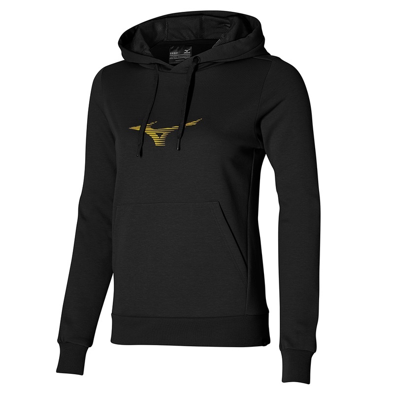 Najfatalniejszy Damskie Mizuno Athletics Grafiką Hoody Czarne | Polska M4628JV