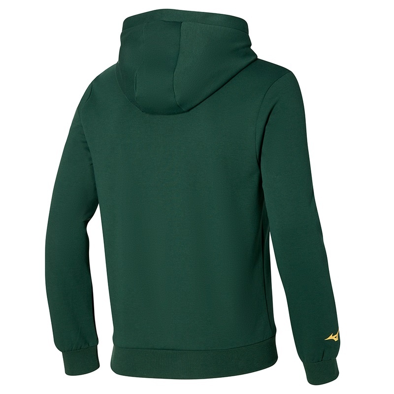 Najfatalniejszy Męskie Mizuno Athletics Grafiką Hoody Zielone | Polska M1593BU