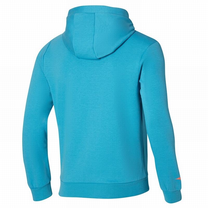 Najfatalniejszy Męskie Mizuno Athletics Grafiką Hoody Niebieskie | Polska M5341UK