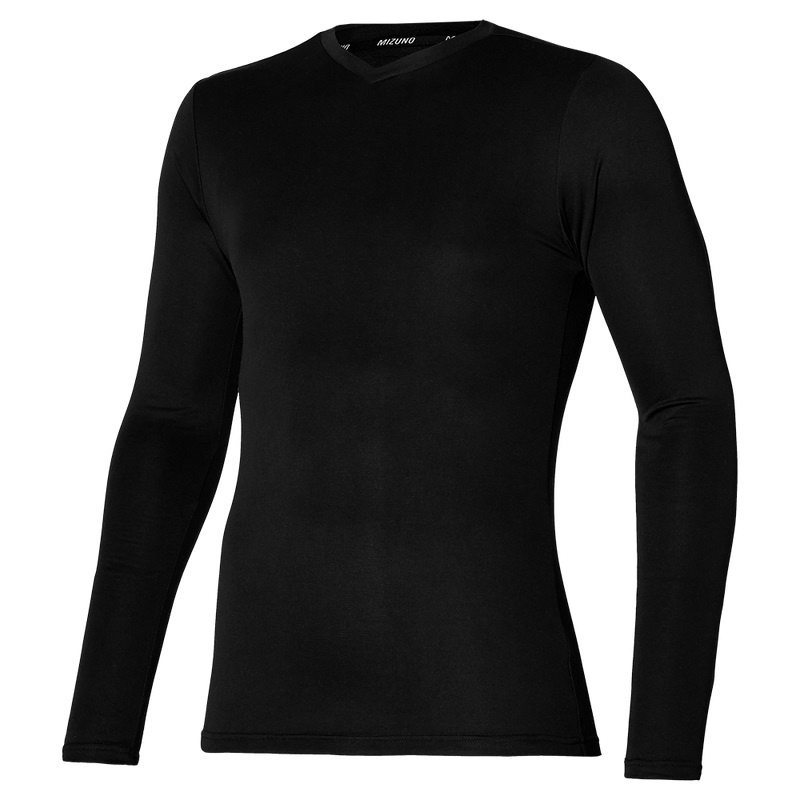 Najfatalniejszy Męskie Mizuno BT Under V Neck Longsleeve Czarne | Polska M1072FO