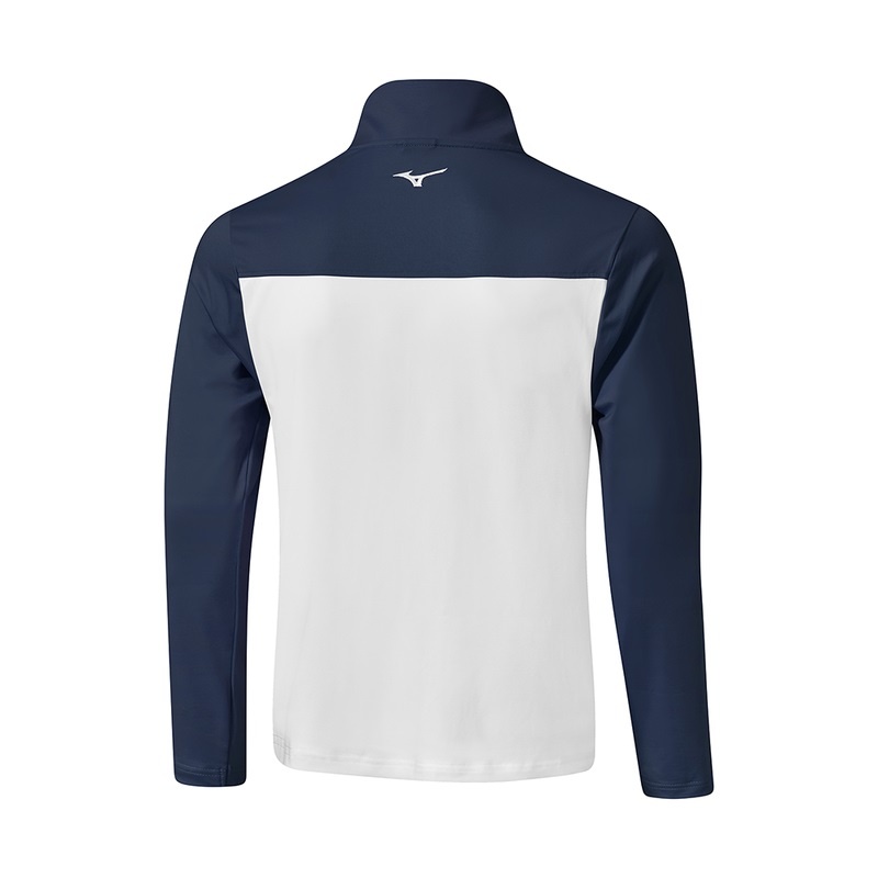 Najfatalniejszy Męskie Mizuno Brz Elite St 1/4 Zip Granatowe Białe | Polska M6012AY