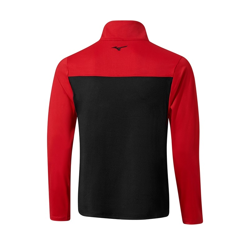 Najfatalniejszy Męskie Mizuno Brz Elite St 1/4 Zip Czerwone Czarne | Polska M8219YM