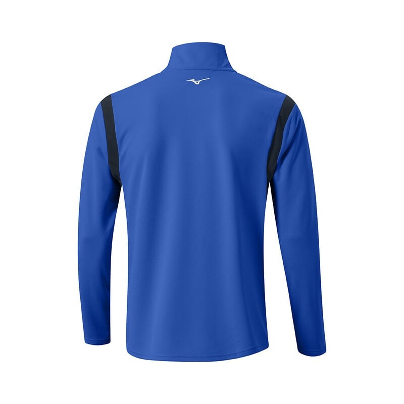 Najfatalniejszy Męskie Mizuno Zimowe Breeze Elite 1/4 Zip Niebieskie | Polska M0147MH