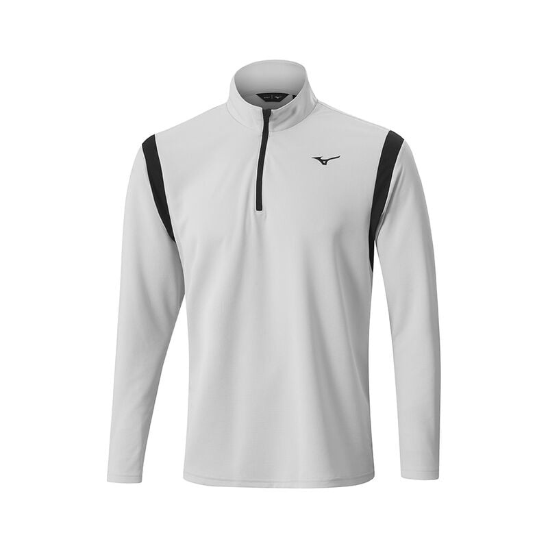 Najfatalniejszy Męskie Mizuno Zimowe Breeze Elite 1/4 Zip Szare | Polska M4971EI