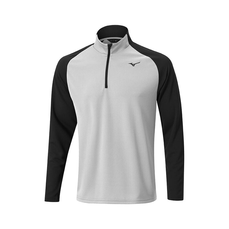 Najfatalniejszy Męskie Mizuno Zimowe Breeze Bloc 1/4 Zip Szare | Polska M7501LW