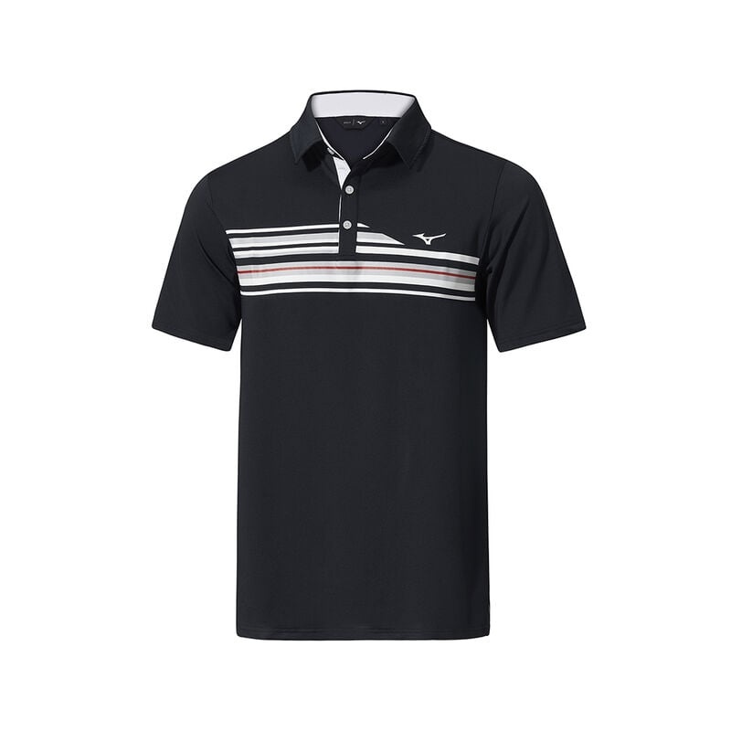 Polo Męskie Mizuno QD Elite Stripe Czarne | Polska M7863DL